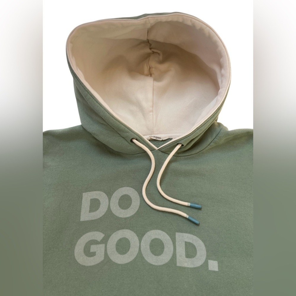 Cotopaxi‎ Women’s Hoodie XL Light Green “Do Good” Logo Kangaroo Pocket Pullover - Picture 2 of 7